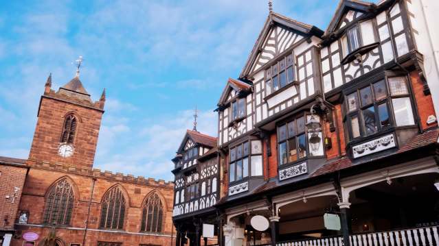 Tudor building on City Sightseeing Chester Hop On Hop Off Tour