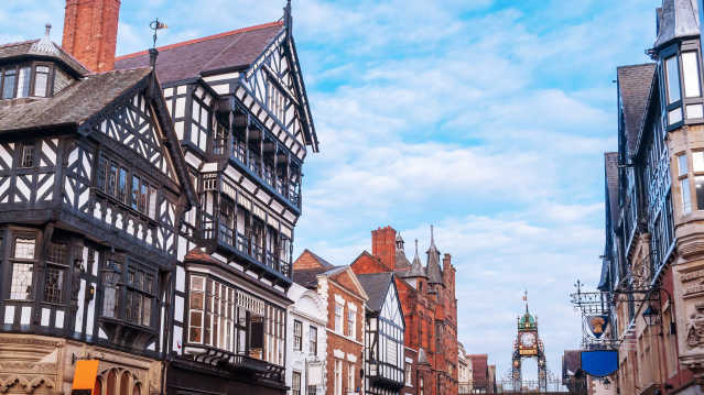 Tudor buildings on City Sightseeing Chester Hop On Hop Off Tour