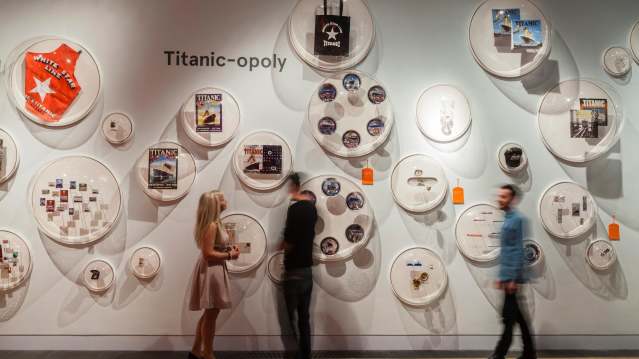 Titanic wall display at SeaCity Museum in Southampton