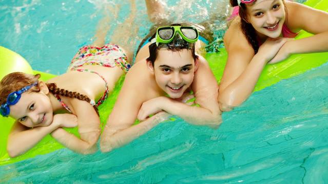Kids in swimming pool at Tides Leisure and Indoor Tennis Centre in Deal