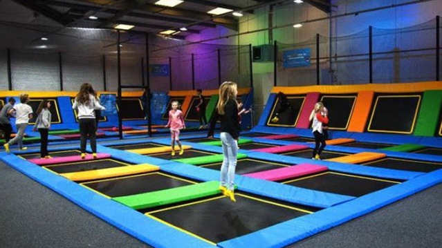 Kids jumping at iBounce Trampoline Park in Bodmin