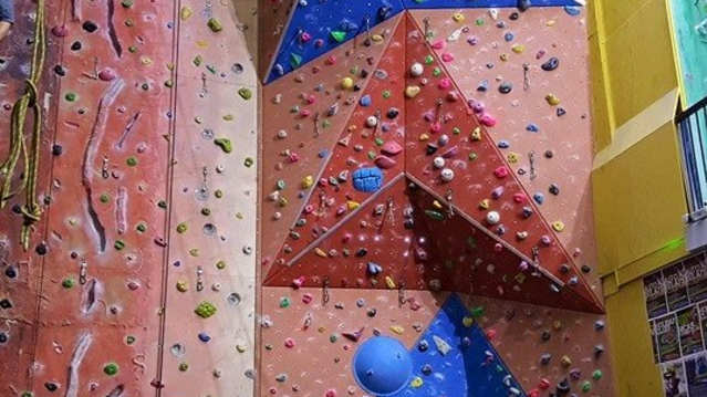 Climbing wall at The Warehouse Climbing Centre in Gloucester