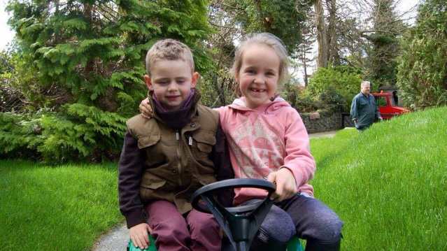 Kids riding kart at Fort Evergreen in Warrenpoint