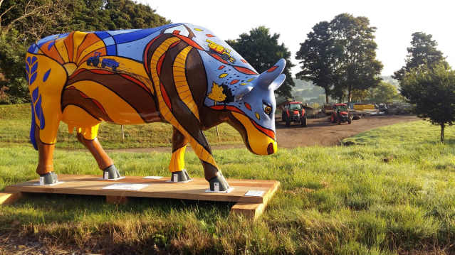 Cow statue at Belmont Childrens Farm in Mill Hill
