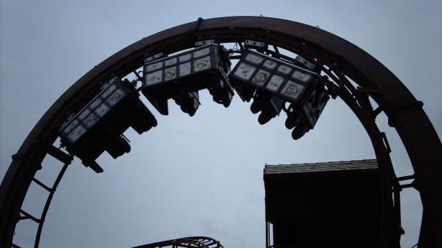 Roller coaster at Funland in Hayling Island