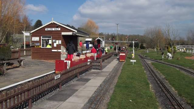 Miniature train at Avonvale MES Miniature Railway in Alcester