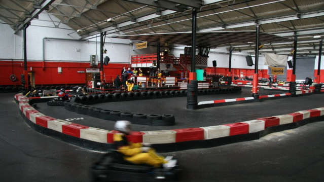 People go kart racing at JDR Karting in Gloucester