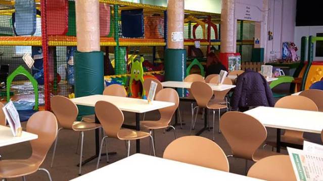 Cafe area at Jungle at the Junction in Bradford