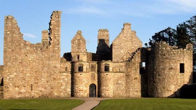 Outside view of Tolquhon Castle in Ellon
