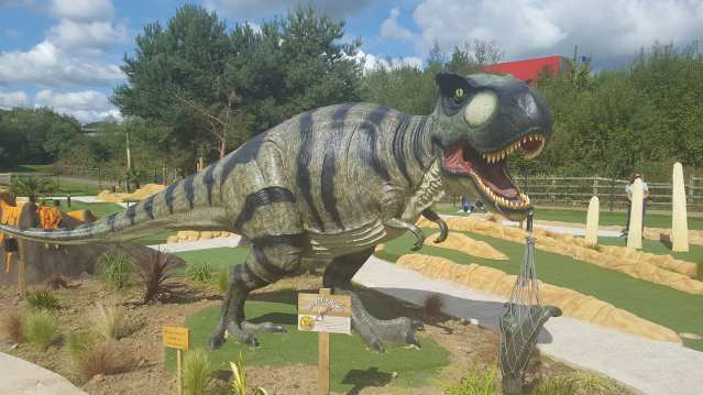 T-Rex model at Tee Rex Golf in Cardiff