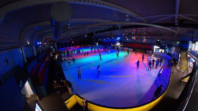 Disco ice skating at Oxford Ice Rink