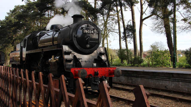 Steam train at The Poppy Line - North Norfolk Railway in Sheringham