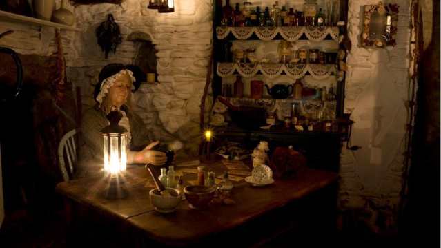 Display at Museum of Witchcraft in Boscastle