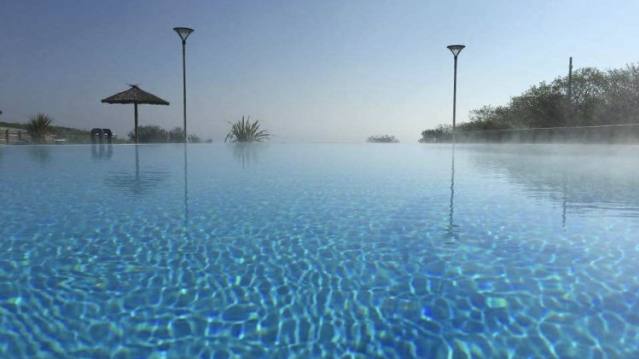 Heated pool at Alpamare Water Park