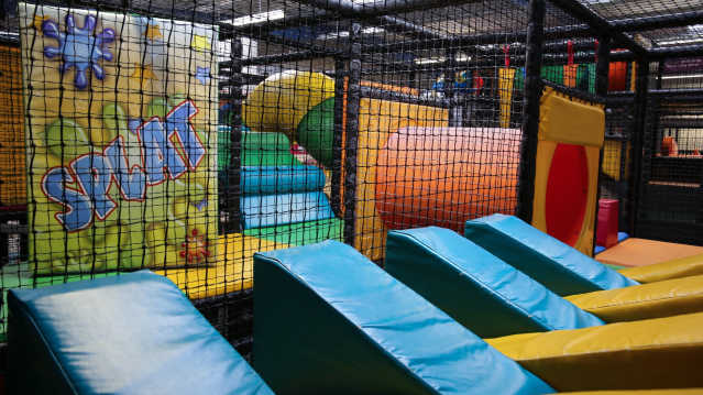 Inside soft play frame at Kids2day Indoor Soft Play Centre in Eastleigh