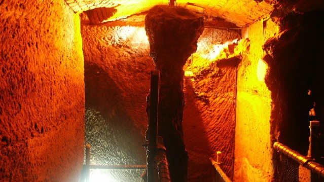Tunnel walls at Williamson Tunnels in Liverpool