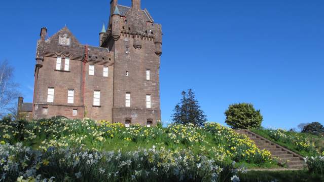 Outside view of Brodick Castle and Country Park in Ayr