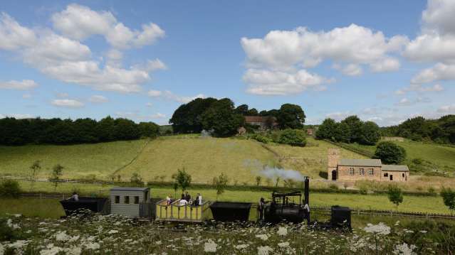 Train at Beamish Open Air Museum