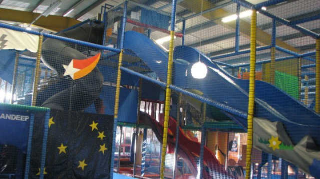 Indoor soft play frame at Imagine Play Centre in Ashford