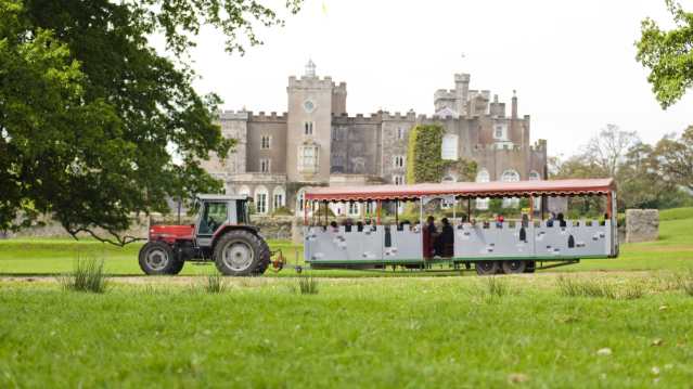 Tractor ride around Powderham Castle in Exeter