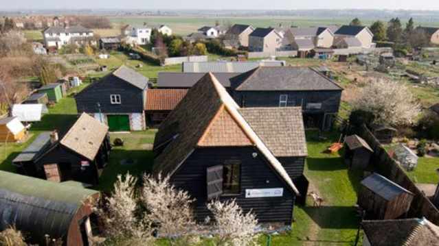 Aerial view of Burwell Museum