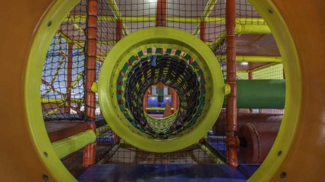 Soft play tunnel at Flying Fortress in Ford