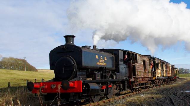 Train at Scottish Industrial Railway Centre in Ayr