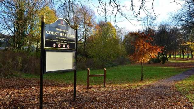 Walking trail at Court Hey Park in Liverpool