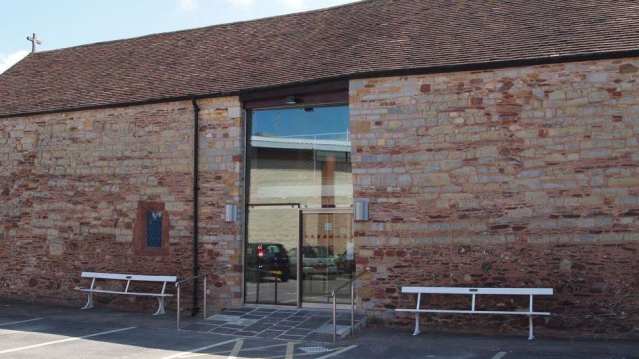 Entrance to Somerset Cricket Museum in Taunton