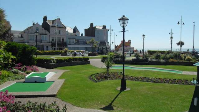 Golf course at Waterloo Square Crazy Golf in Bognor Regis