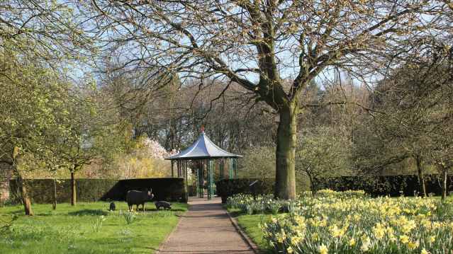 Walking path at Norton Priory Museum and Gardens in Runcorn