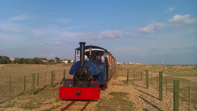 Train at Hayling Seaside Railway in Hayling Island