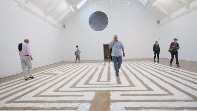 Painted maze at Modern Art Oxford