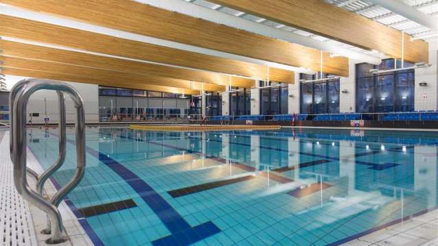 Indoor swimming pool at Queens Park Sports Centre in Cheserfield