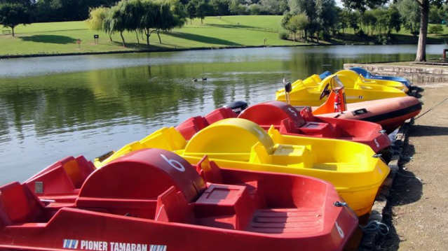 Boats at Hemsworth Water Park and Playworld in Pontefract