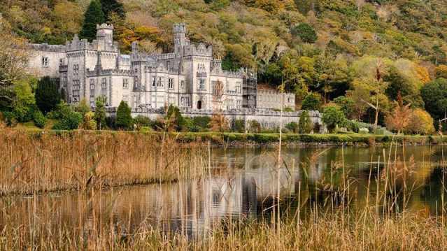 Outside view of Kylemore Abbey in Connemara