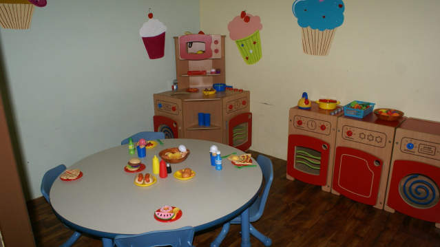 Roleplay kitchen at Go Bananas Indoor Soft Play Centre in Colchester