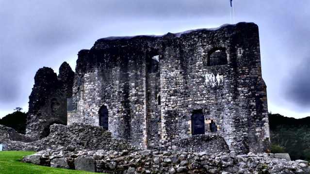 Outside view of Dundonald Castle in Yett