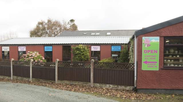 Outside view of Piggery Pottery in Caernarfon