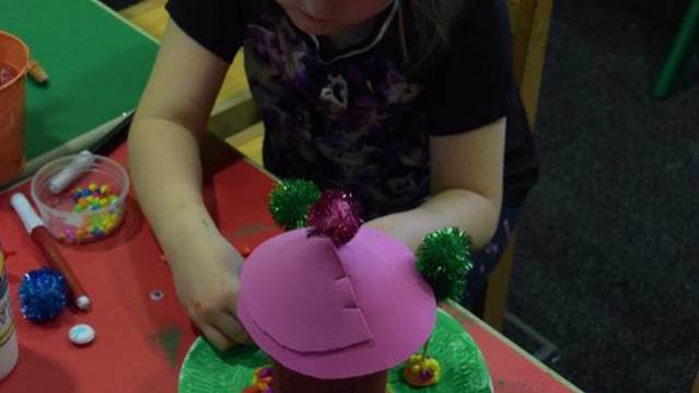 Girl making a craft at Go Create in Preston