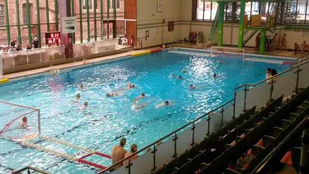 People playing water polo at Walsall Gala Baths