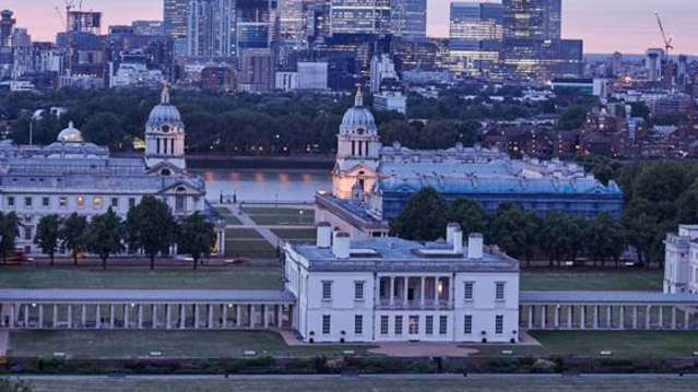 Aerial view of National Maritime Museum in Greenwich