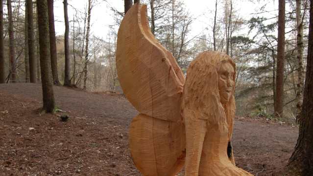 Fairy statue at St Ives Estate Country Park in Bingley