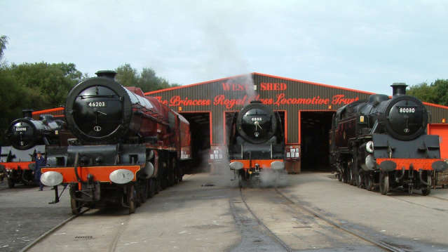 Steam trains at West Shed Museum in Ripley