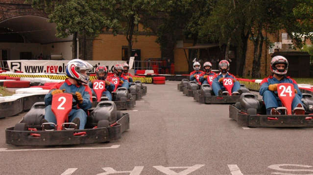People go karting at Revolution Karting in Tower Hamlets