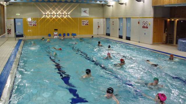 People in swimming pool at Isle of Harris Sports Centre