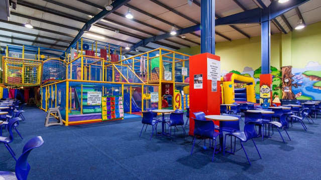 Indoor soft play frame and cafe area at Go Kids Go in Dublin