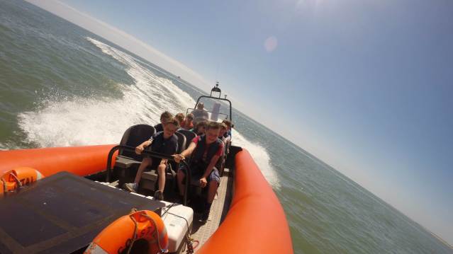Families on boat at Coastal Voyager in Southwold