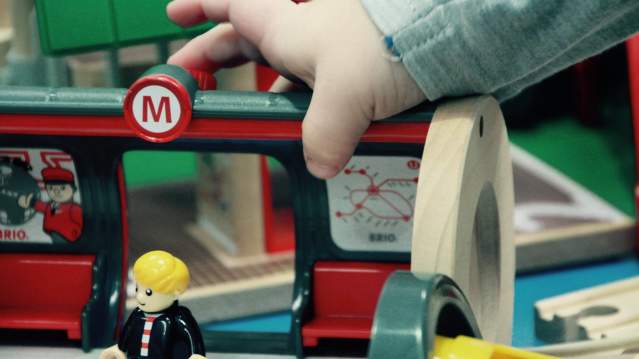 Train play set at Under 1 Roof Kids in London