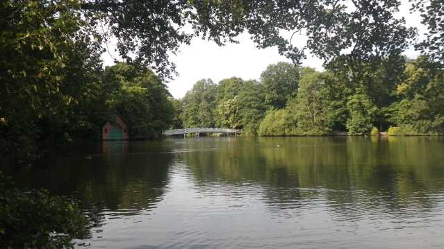 Lake at Hartsholme Country Park in Lincoln